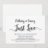 Niets Fancy, gewoon Liefde, Moderne Rustische Elop Kaart (Voorkant / Achterkant)