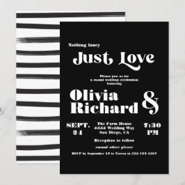 Niets Fancy gewoon Liefde Moderne Typografie Wedde Kaart