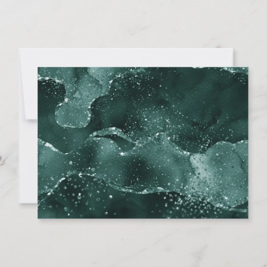 Niets Fancy gewoon liefde | Moody Blauwgroen Groen Kaart (Achterkant)