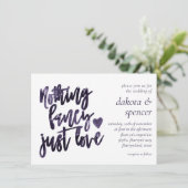 Niets Fancy gewoon liefde | Moody Midnight Indigo Kaart (Staand voorkant)