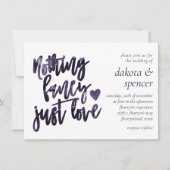 Niets Fancy gewoon liefde | Moody Midnight Indigo Kaart (Voorkant)