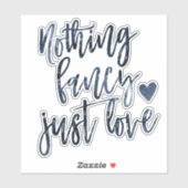 Niets Fancy gewoon liefde | Moody Navy Blue Bruilo Sticker (Vel)