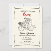 Niets Fancy, gewoon liefde motorfiets hand geteken Kaart (Voorkant)