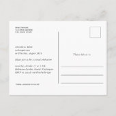 Niets fancy, gewoon liefde, opgezette foto-ontwikk aankondigingskaart (Achterkant)