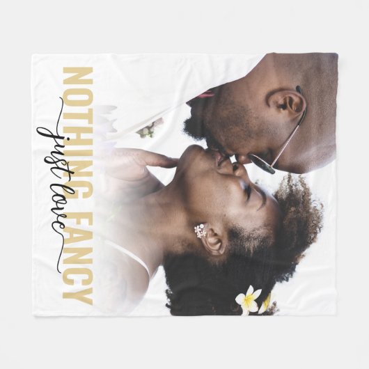 Niets Fancy gewoon Liefde Passen getrouwd Fleece Deken (Voorkant (Horizontaal))