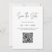 Niets Fancy gewoon Liefde QR Fotobruiloft Save The Date (Achterkant)