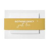 Niets Fancy Gewoon Liefde Retro 70s Bruiloft Uitnodigingen Wikkel (Voorkant Voorbeeld)