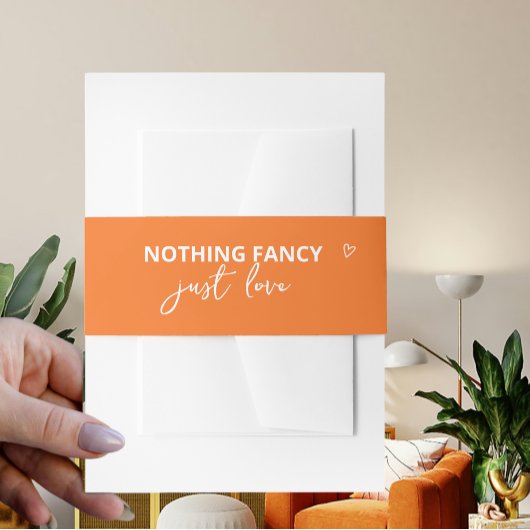 Niets Fancy Gewoon Liefde Retro 70s Kleurrijke Bru Uitnodigingen Wikkel