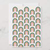 Niets Fancy gewoon Liefde Retro 70s Regenboogbruil Kaart (Achterkant)