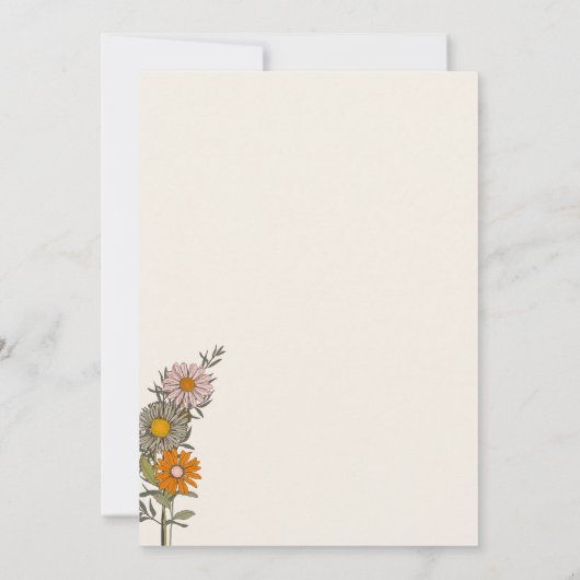 Niets Fancy gewoon liefde retro bruiloft Kaart (Achterkant)