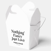 Niets Fancy Gewoon Liefde Retro Casual Bruiloft Bedankdoosjes (Geopend)