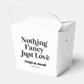 Niets Fancy Gewoon Liefde Retro Casual Bruiloft Bedankdoosjes (Achterkant)