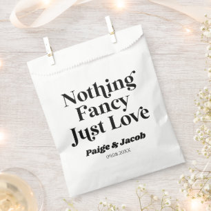 Niets Fancy Gewoon Liefde Retro Casual Bruiloft Bedankzakje