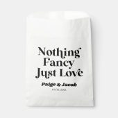 Niets Fancy Gewoon Liefde Retro Casual Bruiloft Bedankzakje (Voorkant)