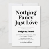 Niets Fancy Gewoon Liefde Retro Casual Bruiloft Kaart (Voorkant)