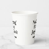 Niets Fancy Gewoon Liefde Retro Casual Bruiloft Papieren Bekers (Rechts)