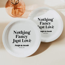 Niets Fancy Gewoon Liefde Retro Casual Bruiloft