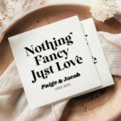 Niets Fancy Gewoon Liefde Retro Casual Bruiloft Servet