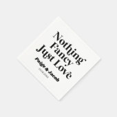 Niets Fancy Gewoon Liefde Retro Casual Bruiloft Servet (Hoek)
