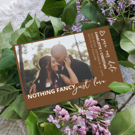Niets Fancy gewoon liefde retro kleur Save The Date