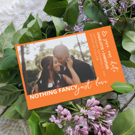Niets Fancy gewoon liefde retro kleur Save The Date