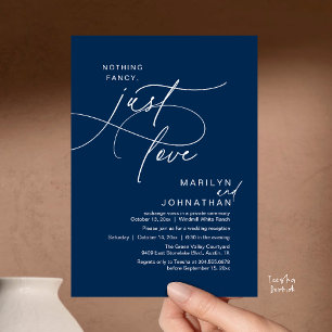 Niets fancy, gewoon liefde, romantisch huwelijksdi kaart