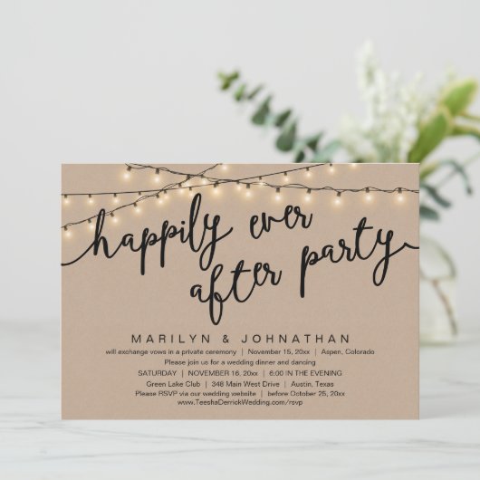 Niets Fancy, gewoon liefde, rustiek huwelijksdiner Kaart (Staand voorkant)