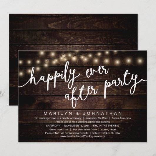 Niets Fancy, gewoon liefde, rustiek huwelijksdiner Kaart (Voorkant / Achterkant)