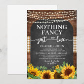 Niets Fancy gewoon liefde rustieke bruiloft uitnod Kaart (Voorkant / Achterkant)