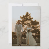 Niets Fancy Gewoon Liefde Script Foto Bruiloft Aankondiging (Achterkant)