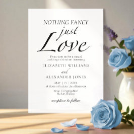 Niets Fancy Gewoon Liefde Script Minimalistische B Kaart