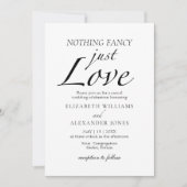 Niets Fancy Gewoon Liefde Script Minimalistische B Kaart (Voorkant)