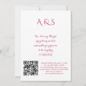 Niets Fancy Gewoon Liefde Script Roze Magenta Foto Kaart (Achterkant)