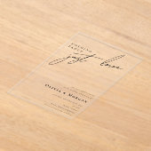 Niets Fancy Gewoon Liefde Script Wedding Acryl Uitnodigingen (Laagn)
