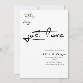 Niets Fancy Gewoon Liefde Script Wedding Kaart