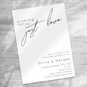 Niets Fancy Gewoon Liefde Script Wedding Kaart