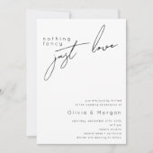 Niets Fancy Gewoon Liefde Script Wedding Kaart (Voorkant)