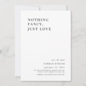 Niets fancy gewoon liefde stijlvolle bruiloft uitn kaart (Voorkant)