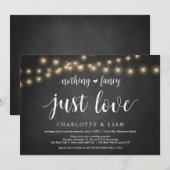 Niets Fancy, gewoon Liefde, String Light, Elopemen Kaart (Voorkant / Achterkant)