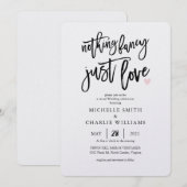 Niets fancy gewoon liefde voor casual bruiloft Uit Kaart (Voorkant / Achterkant)