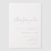 Niets Fancy, gewoon liefde voor eenvoudige service Vellum Uitnodigingen (Voorkant)