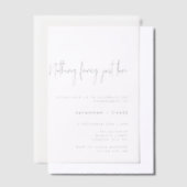 Niets Fancy, gewoon liefde voor eenvoudige service Vellum Uitnodigingen (Offset)