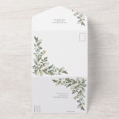 Niets Fancy gewoon liefde voor Eucalyptus Casual h All In One Uitnodiging (Buitenkant)