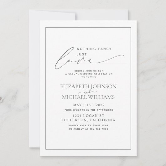 Niets Fancy gewoon liefde voor Eucalyptus Casual h Kaart (Voorkant)