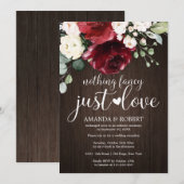 Niets Fancy gewoon liefde voor trouwe weddenschapp Save The Date (Voorkant / Achterkant)