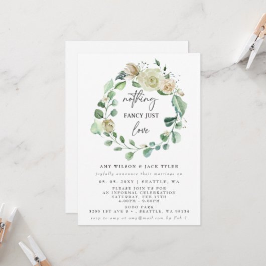 Niets Fancy gewoon Liefde Weddenschap Aankondiging (Voorkant / Achterkant in situ)