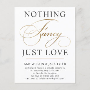 Niets Fancy gewoon Liefde Weddenschap Aankondiging