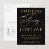 Niets Fancy gewoon Liefde Weddenschap Aankondiging Briefkaart (Voorkant / Achterkant)