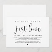 Niets Fancy, gewoon liefde, weddenschap-elopement- Kaart (Voorkant / Achterkant)