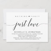 Niets Fancy, gewoon liefde, weddenschap, Invita Kaart (Voorkant)